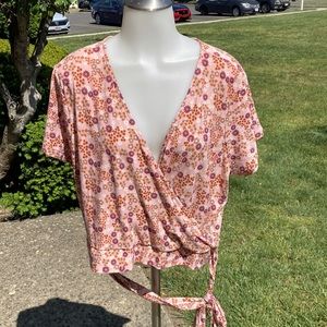 no comment NY LA floral top size 2X new with tag